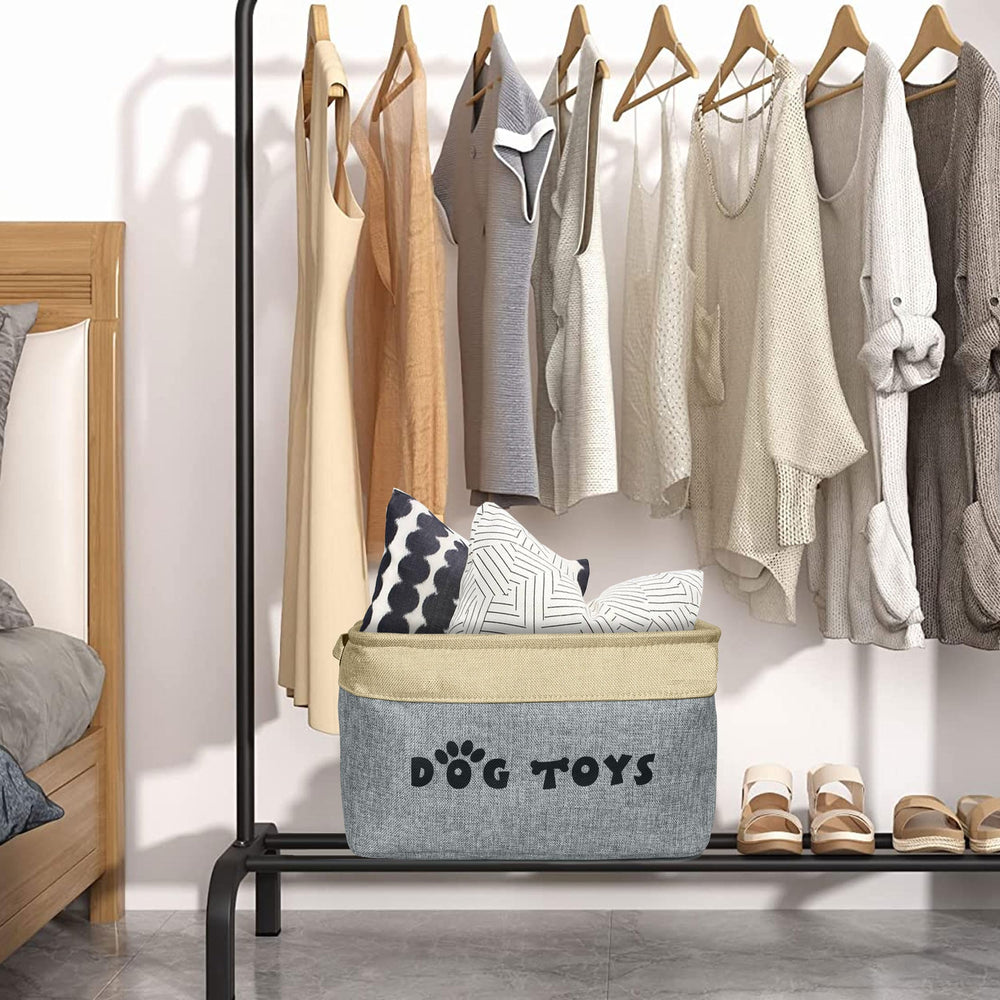 PET ARTIST dog toy storage organizer in living room for tidy space
