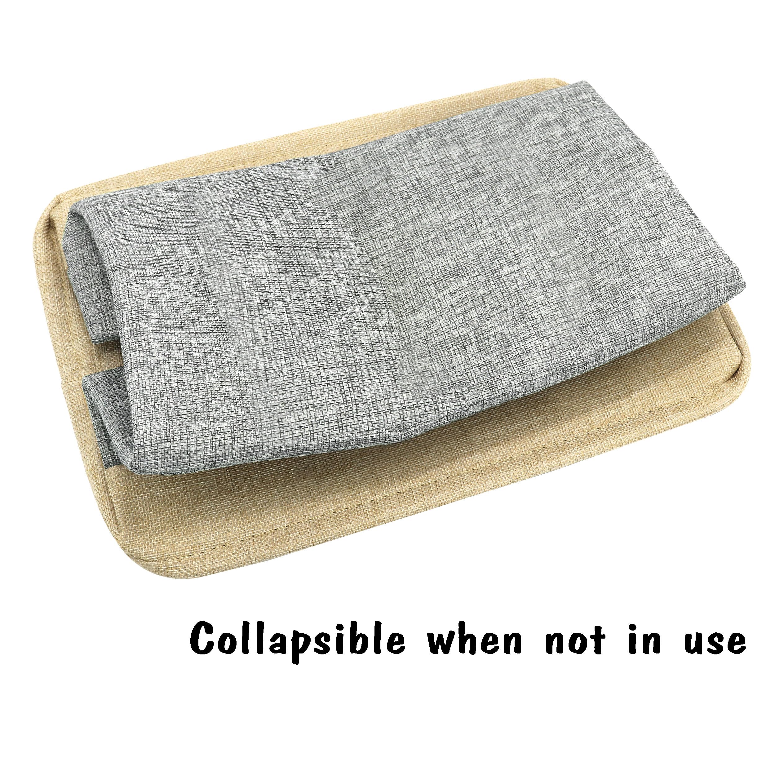 PET ARTIST gray dog toy basket blends with decor while keeping spaces tidy