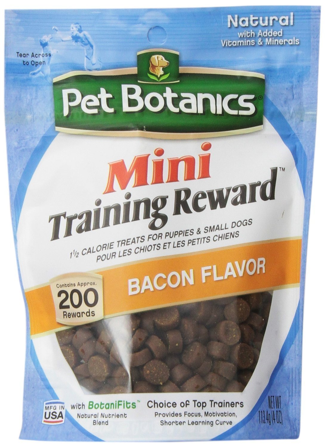 Pet Botanics Mini Training Rewards 3-flavor variety pack display, easy to grab during training breaks.