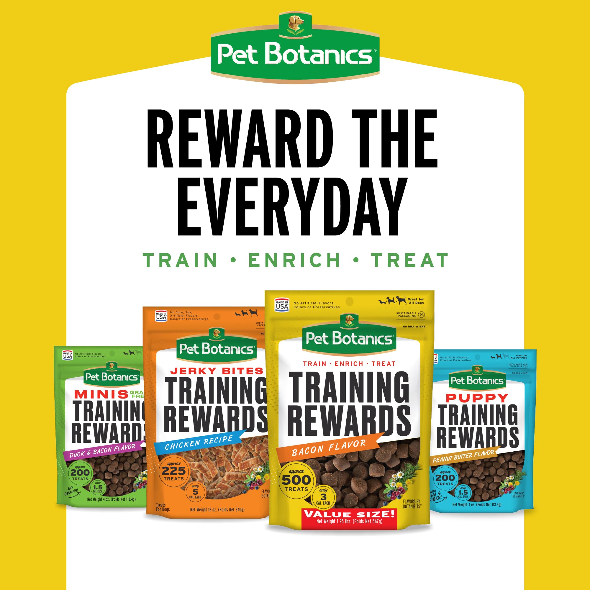 Pet Botanics USA-made packaging for training rewards