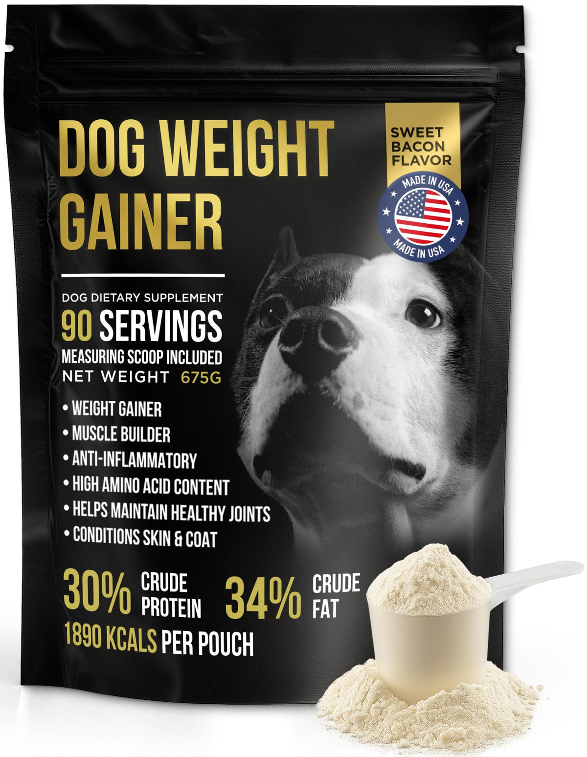 PET CARE Sciences dog weight gainer bag front promotes healthy weight gain.