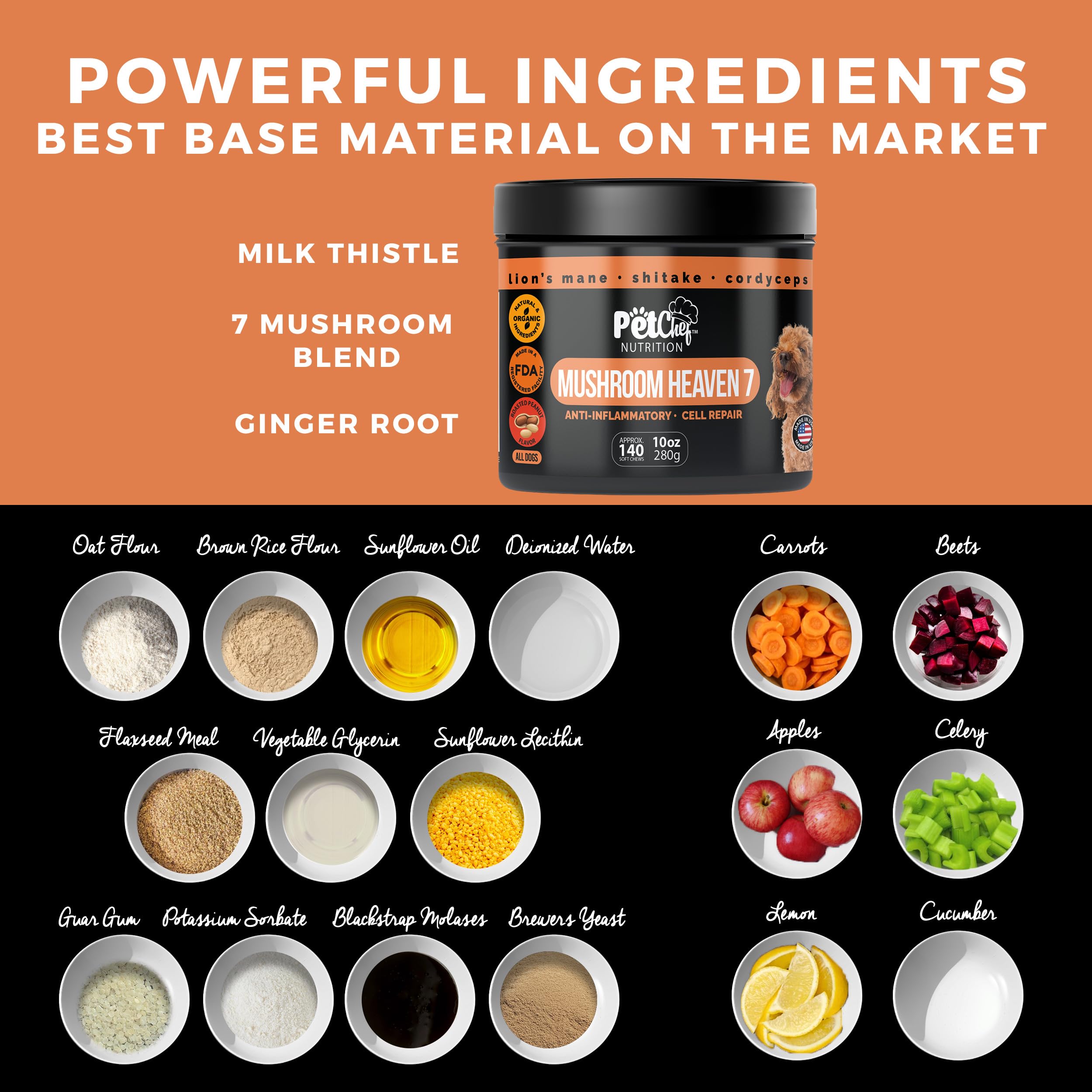 Organic label on Pet Chef Nutrition packaging communicates premium ingredients