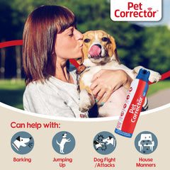 Pet Corrector spray in action interrupts barking with a safe air hiss