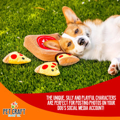 Pet Craft Supply dog burrowing and fetching with pizza box play.