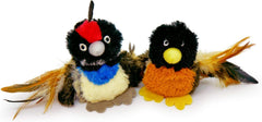 Pet Craft Supply Kitty Condor Batty Bird toy close-up with feathers promotes active hunting play.