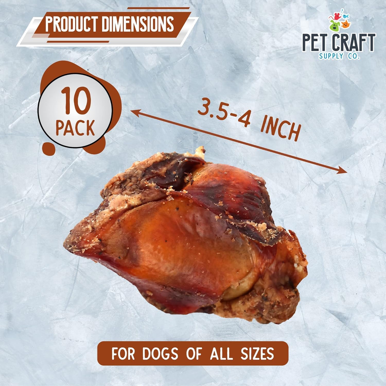 Pet Craft Supply Meaty Buffalo Knee Caps Bones dental-friendly chew promotes teeth and gums cleaning.