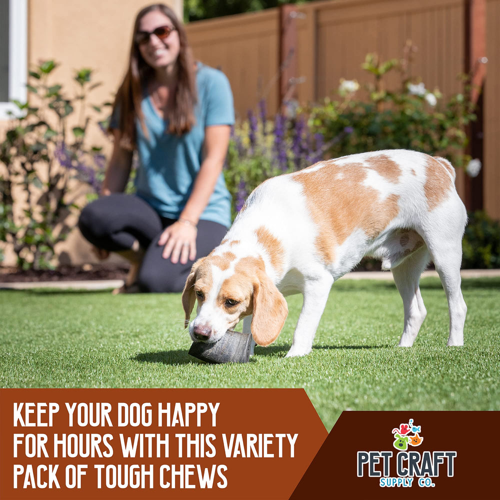 Pet Craft Supply water buffalo trachea chew, promotes paw-friendly chomping