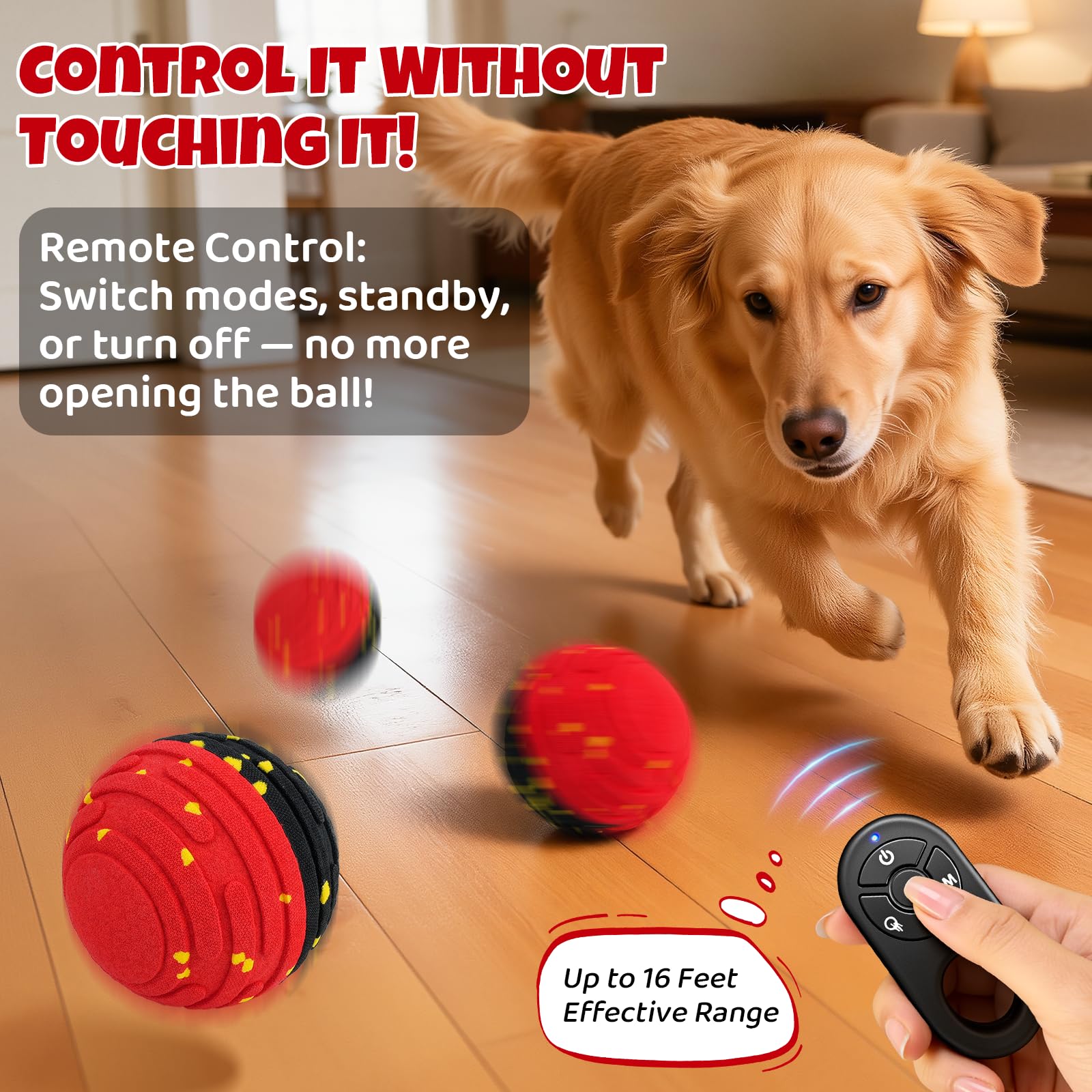 Pet Deluxe E-TPU bite resistant ball protects teeth during energetic play