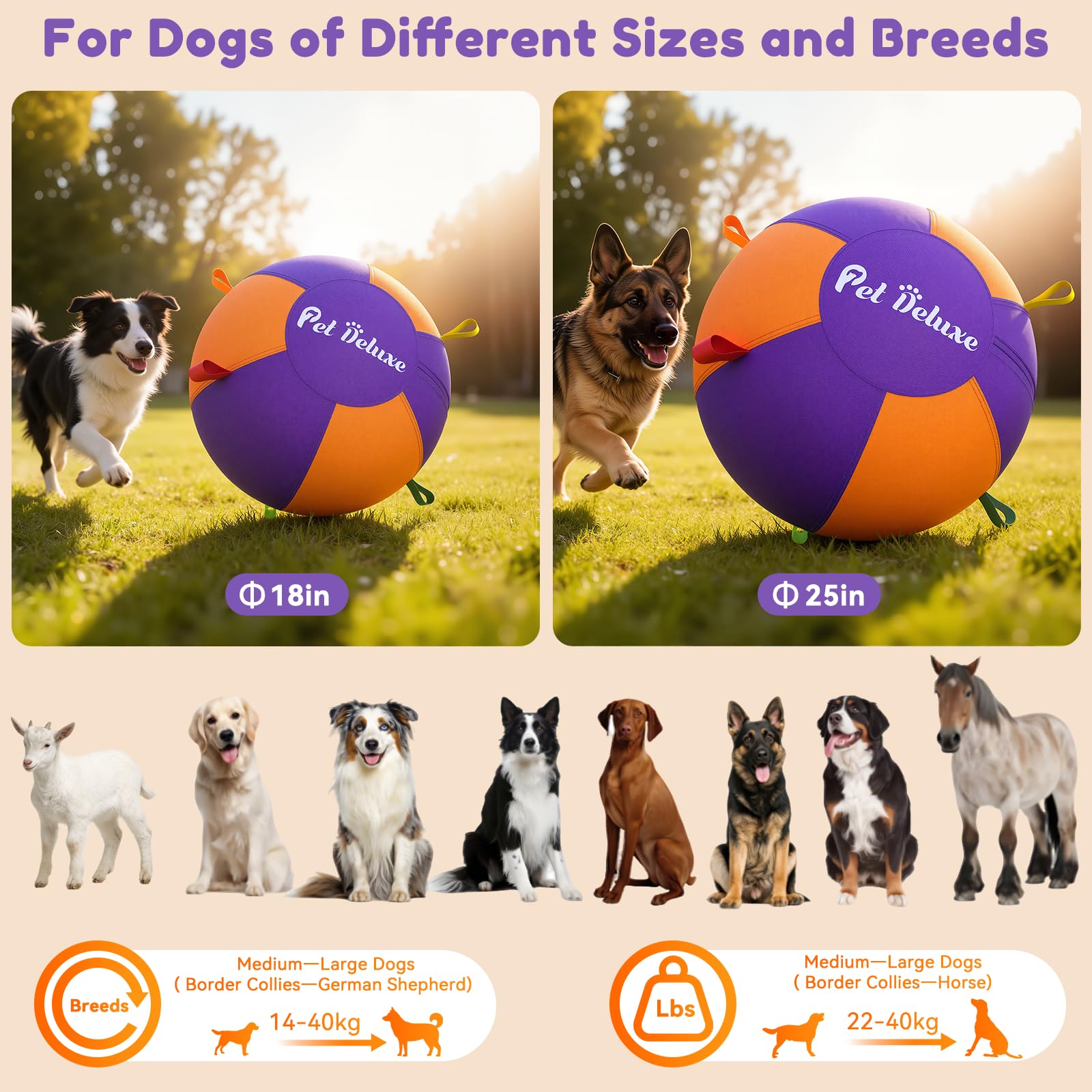 Pet Deluxe quick-inflate pump inflates ball in minutes for more fun