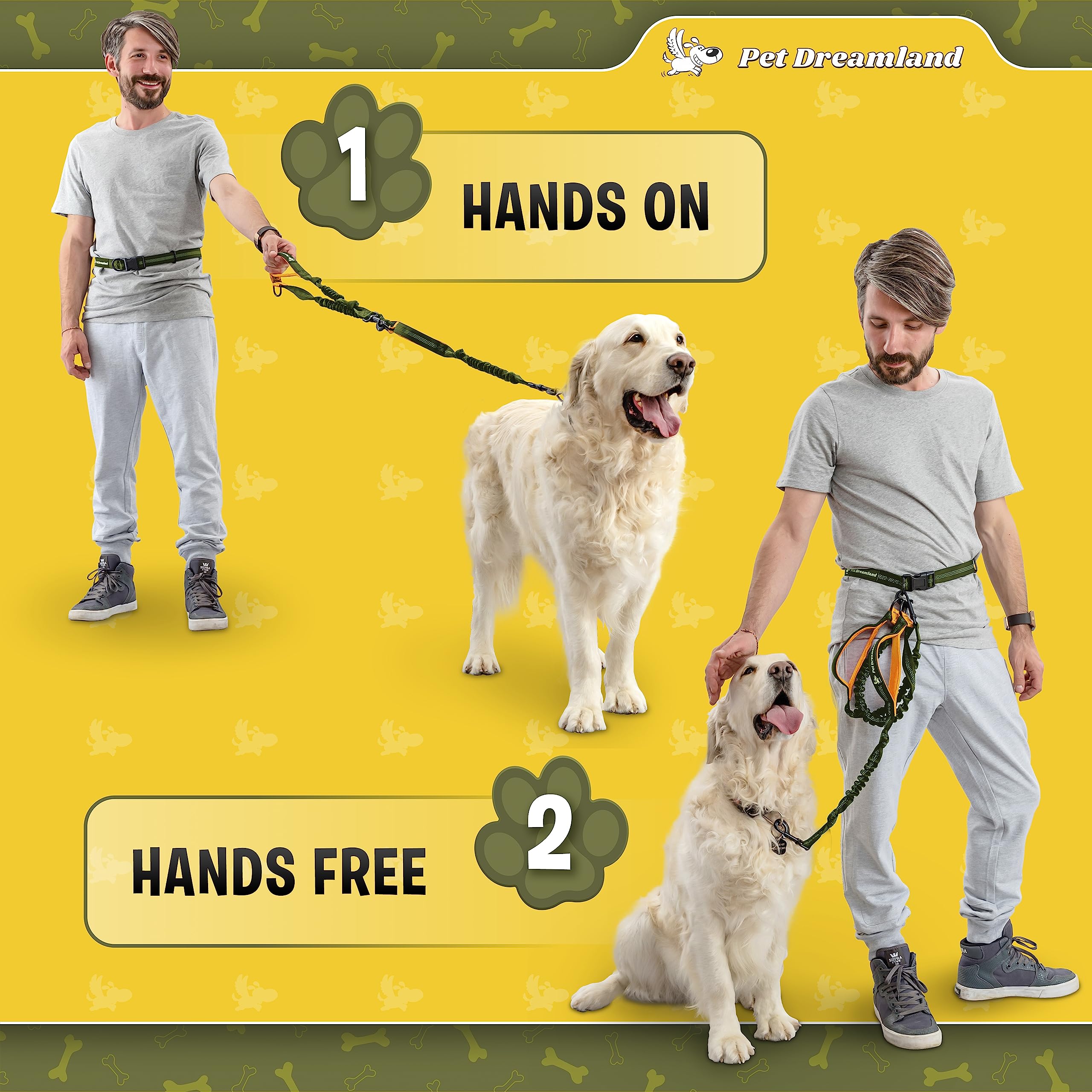 Pet Dreamland hands-free leash all-weather durable design for year-round use