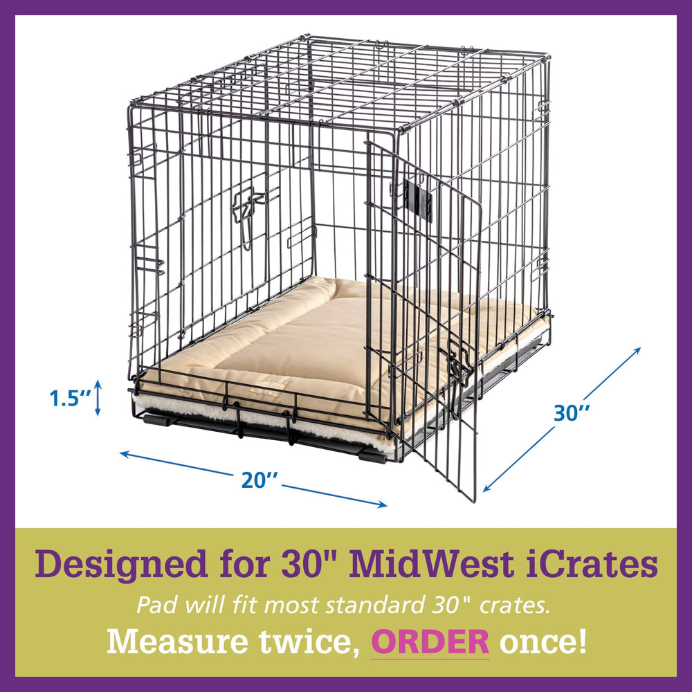 Pet Dreams denim cotton crate pad combines durability with breathable comfort.