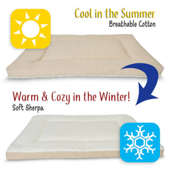 Pet Dreams washable crate pad with no zipper simplifies cleaning after adventures