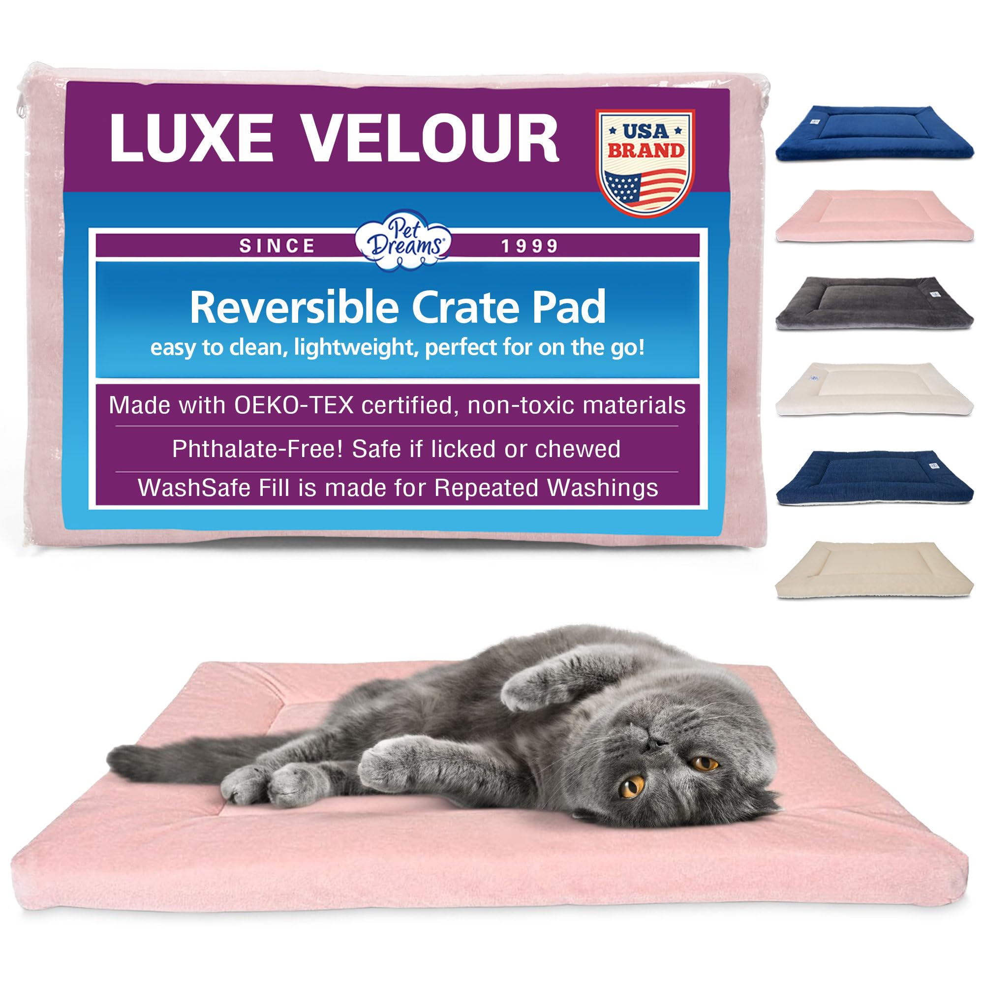 Pet Dreams pink 18in small cat bed for cozy indoor naps.
