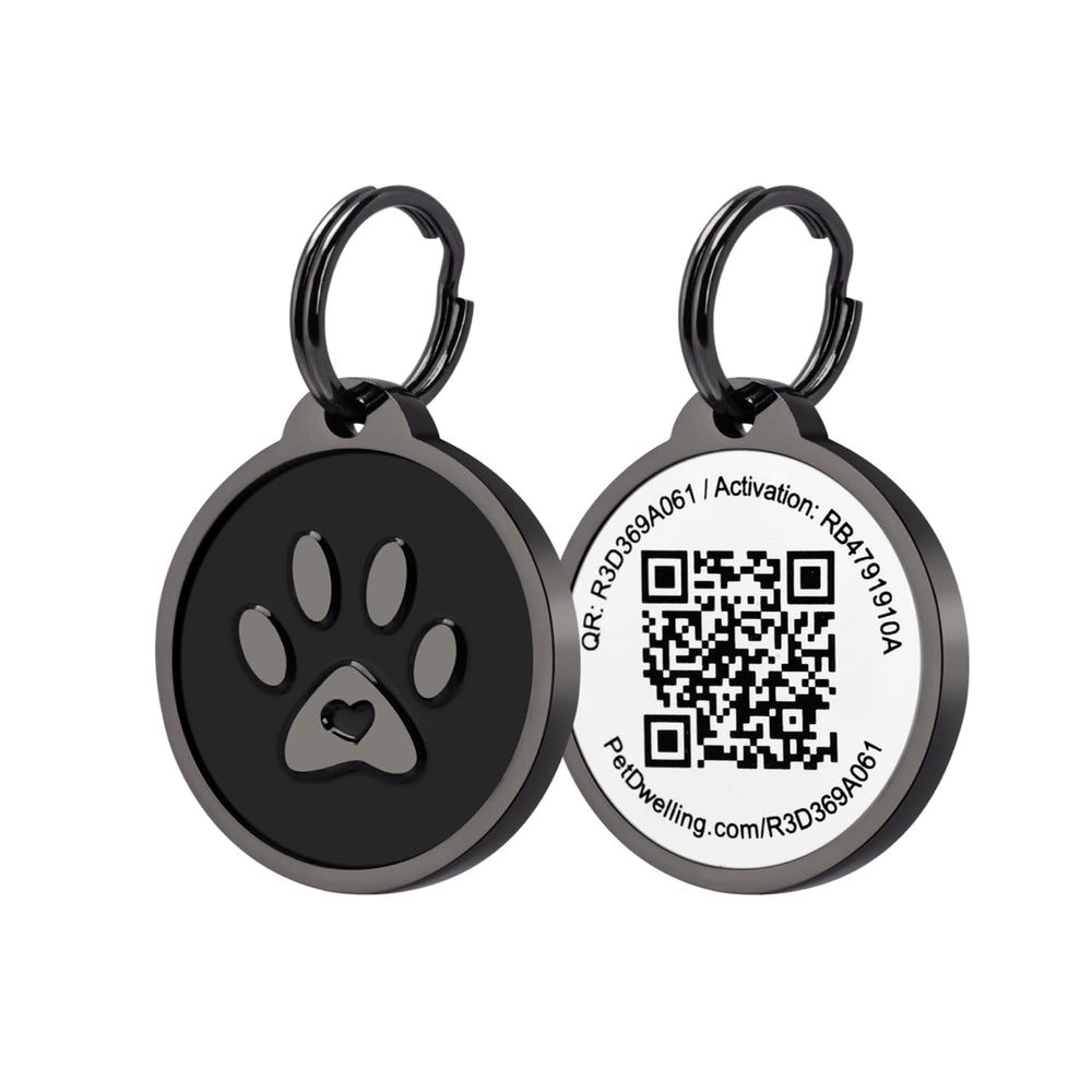 Pet Dwelling QR tag designed in the USA for safety and reliability