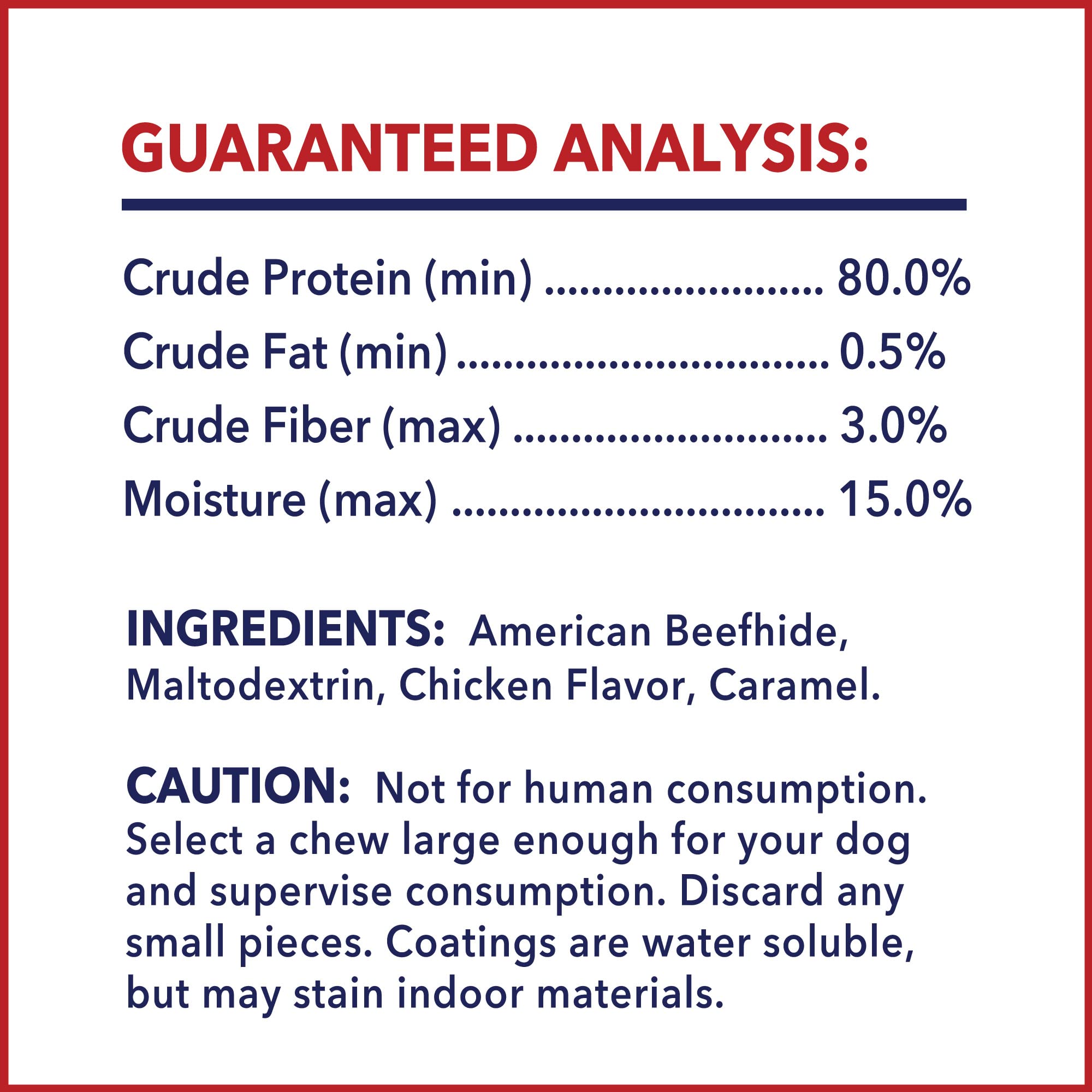 Box displaying 35-count Pet Factory beefhide chews.