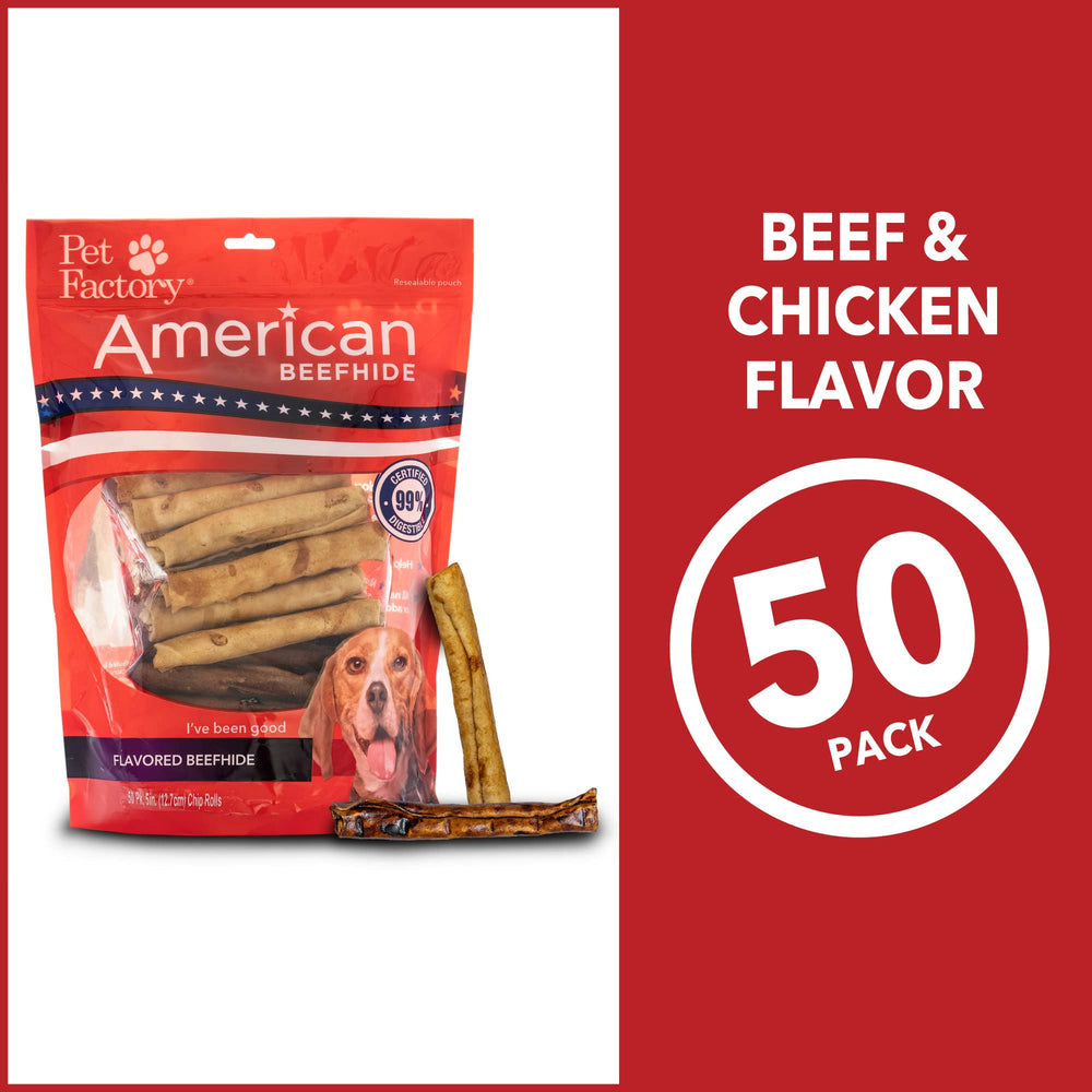 Pet Factory assorted flavors beef and chicken chip roll variety