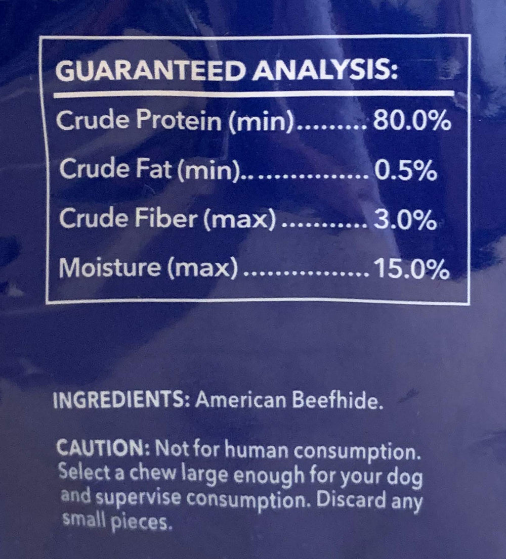 Pet Factory beefhide braid stick sourced in the USA for quality