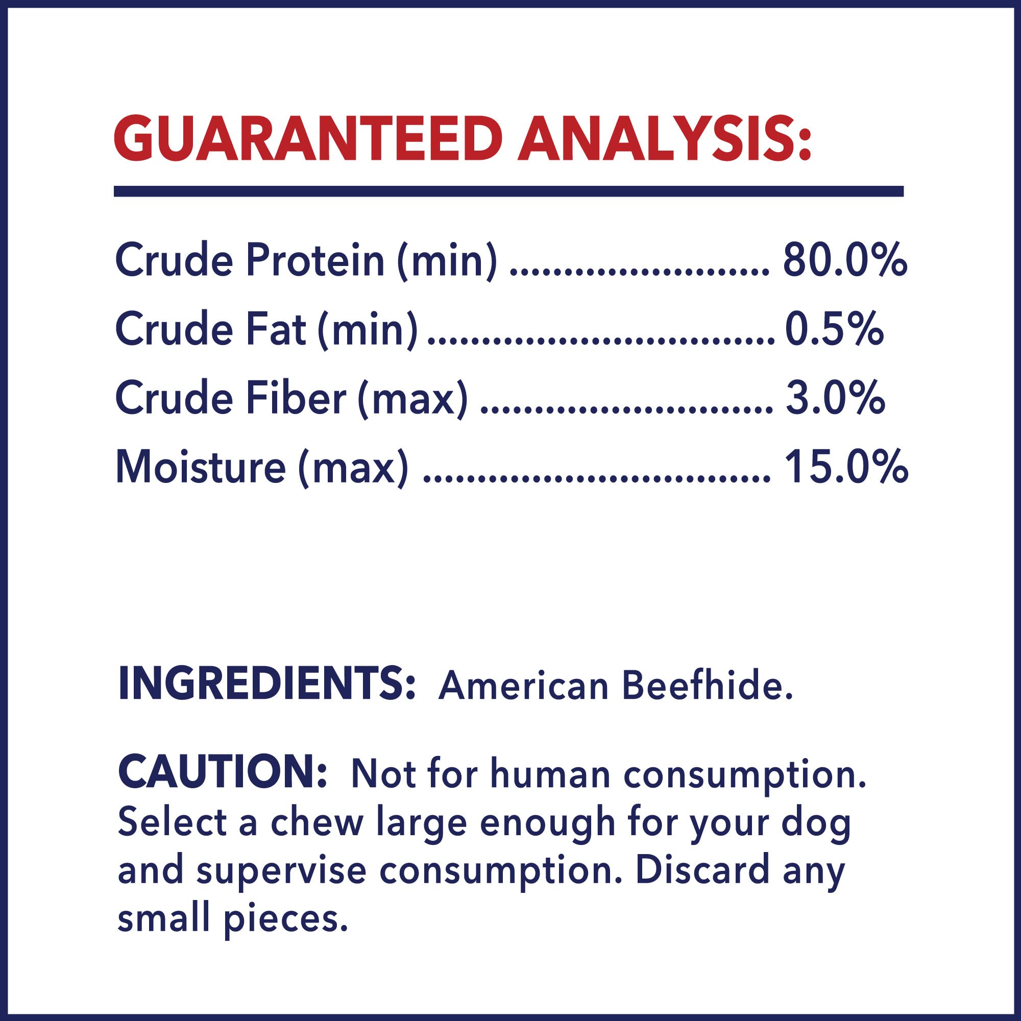 Pet Factory beefhide chip roll packaging image highlights USA-sourced beefhide quality.