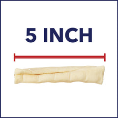 Pet Factory beefhide texture detail highlights thick, durable chew for persistent chewers