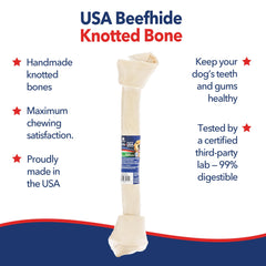 Pet Factory beefhide dog chew texture ideal for heavy chewers and stress relief.