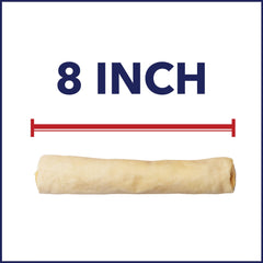 Close-up of thick rawhide texture from Pet Factory beefhide rolls