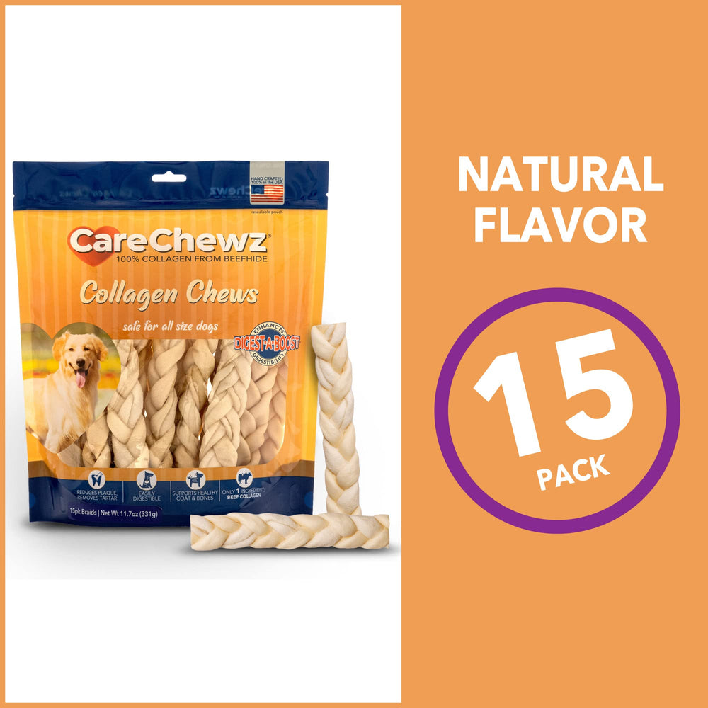 Pet Factory CareChewz dental benefits close-up demonstrating plaque-scraping action