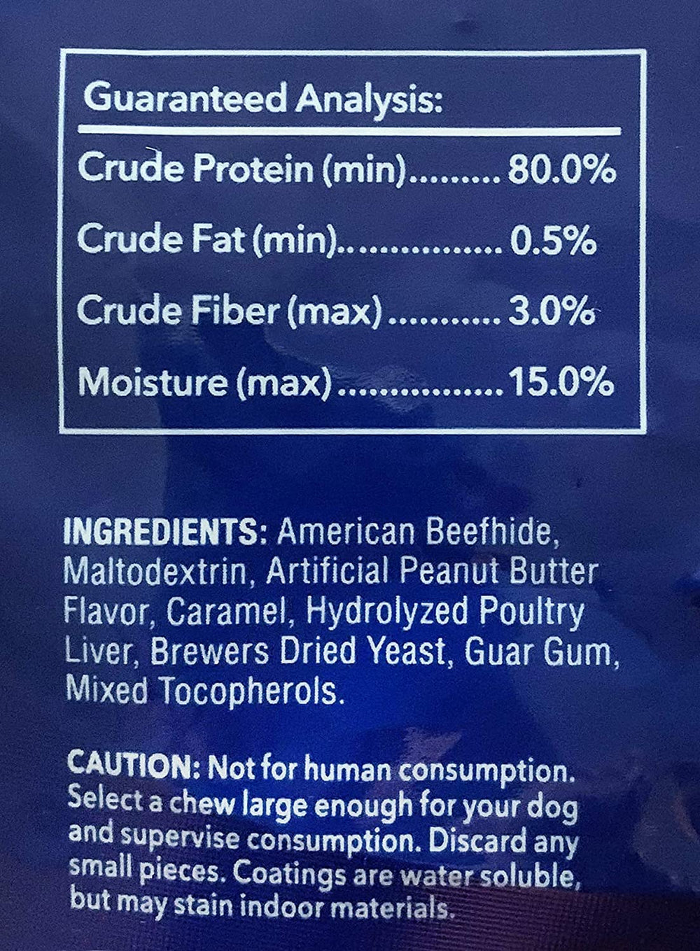 Pet Factory dog chew peanut butter flavor close-up for canine enjoyment