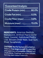 Pet Factory dog chew peanut butter flavor close-up for canine enjoyment