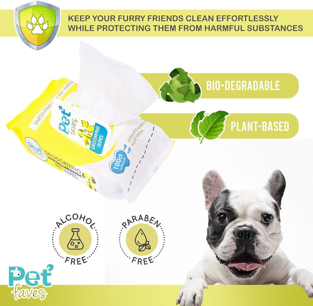 Pet Faves dog wipes eye cleaning for gentle debris removal and soothing care.