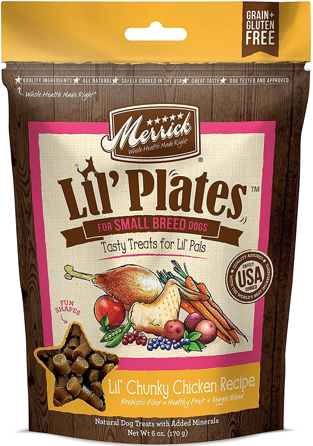 Pet Faves Lil Plates chicken delights, gentle chew for tiny mouths.
