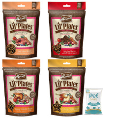 Pet Faves Merrick Lil Plates salmon bites, soft treats for tiny mouths.