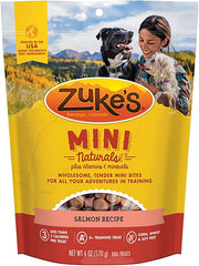 Pet Faves Zuke Mini Naturals peanut butter treats for training rewards.