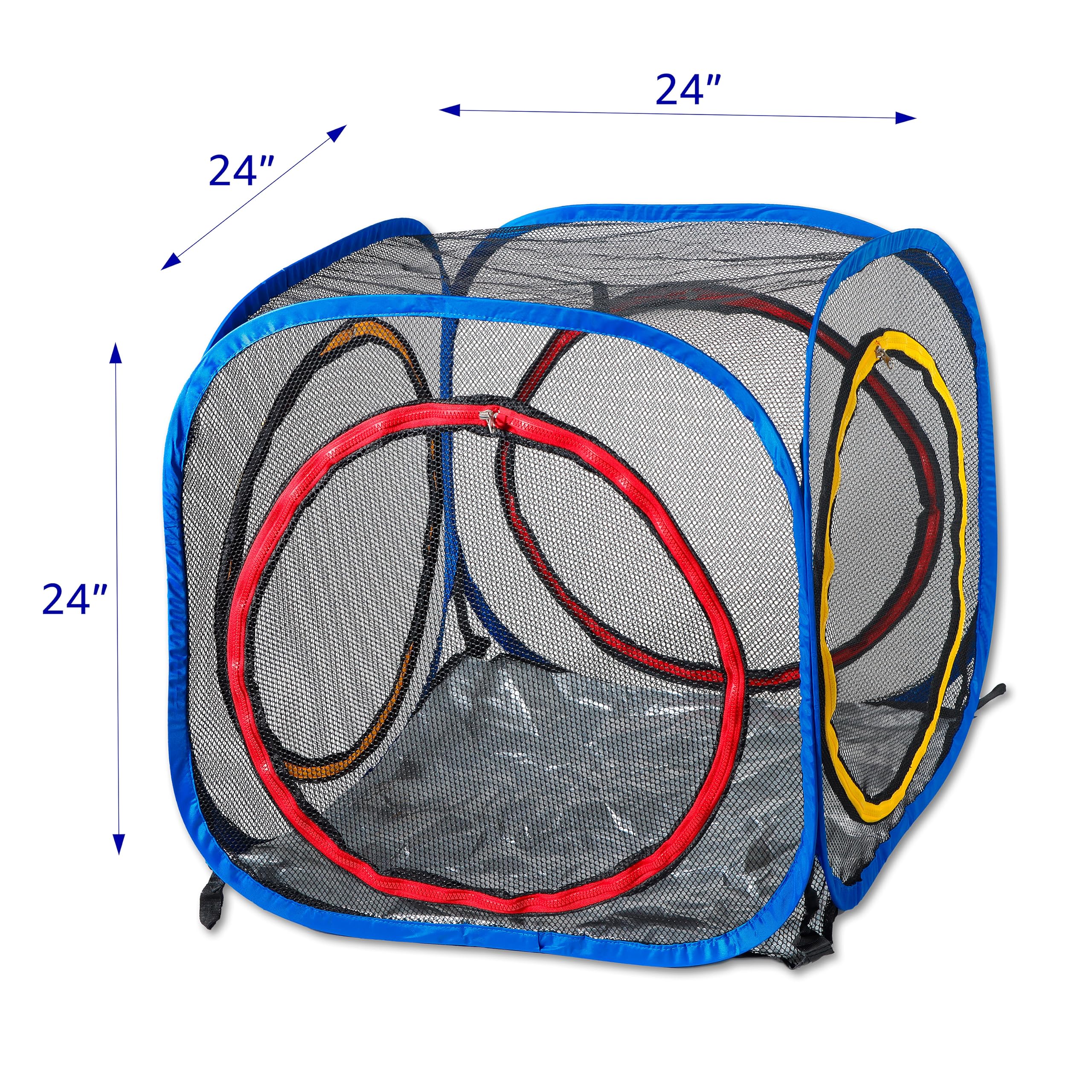 Pet Fit For Life enclosed cat cube with four zippered doors for secure access