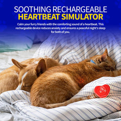 Pet Fit For Life heartbeat toy kitten, gentle heartbeat promotes relaxation.
