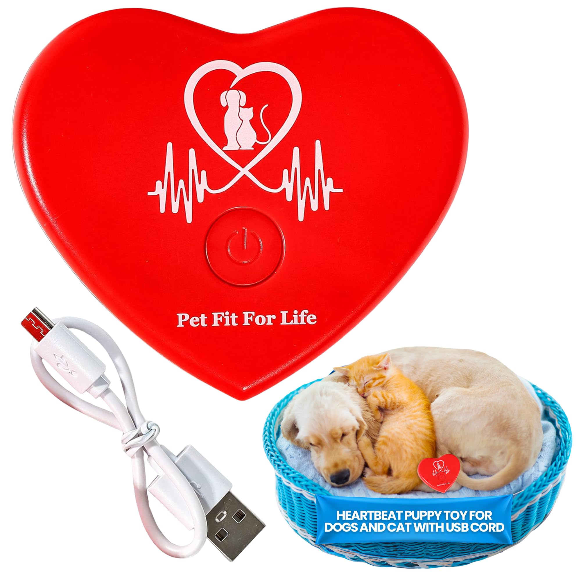 Pet Fit For Life heartbeat toy puppy, soothing sound helps calm anxious puppies.