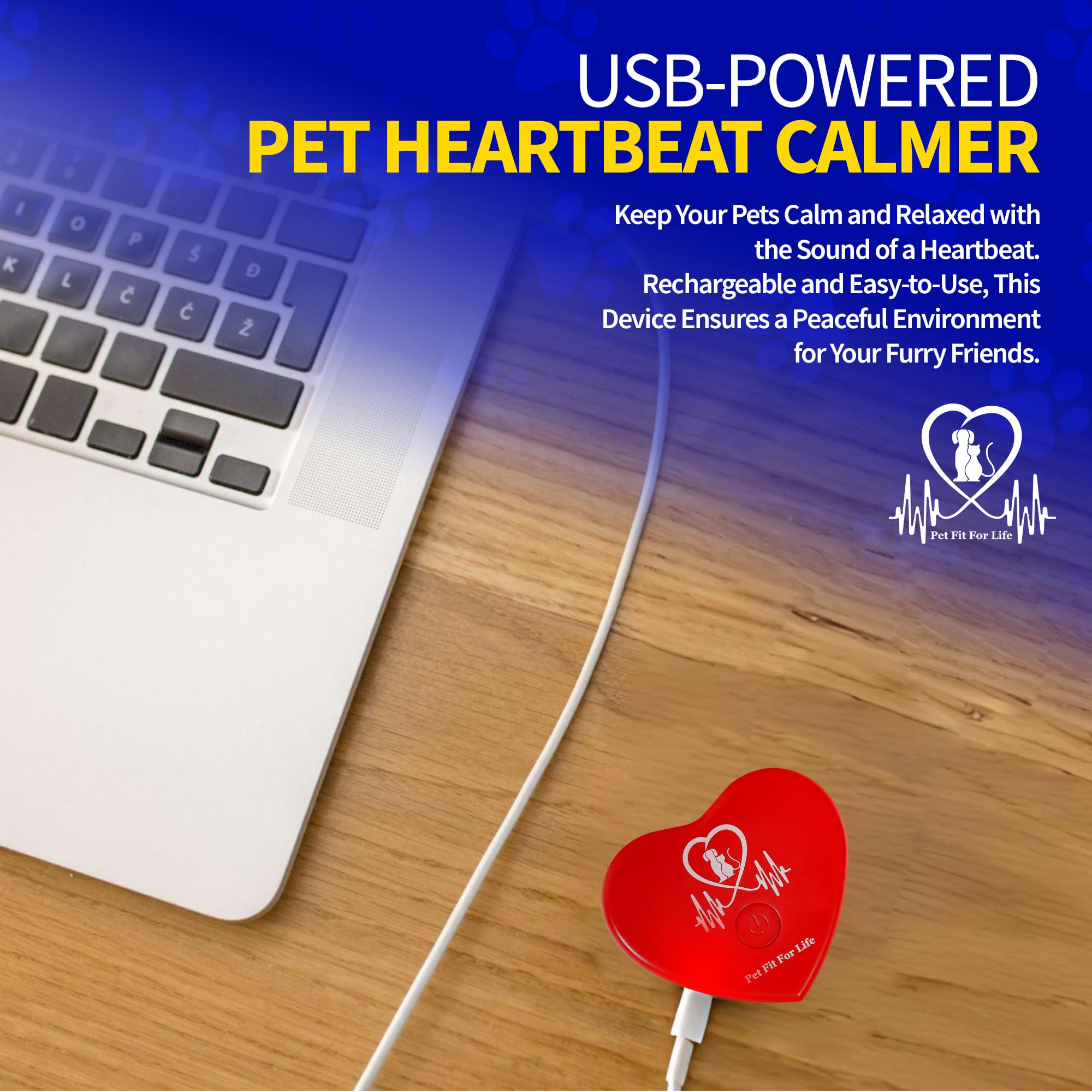 Pet Fit For Life heartbeat toy USB charging cable, convenient power.