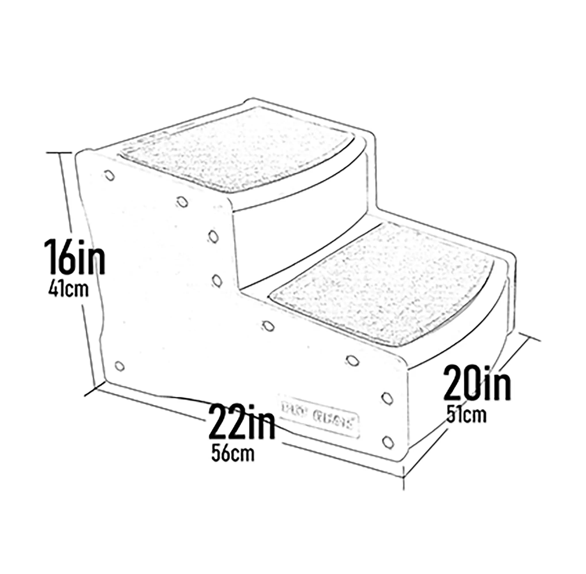 Pet Gear Easy Step II with removable carpet treads, easy cleaning after adventures.