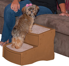 Pet Gear Easy Step II rubber grippers keep stairs secure during use.