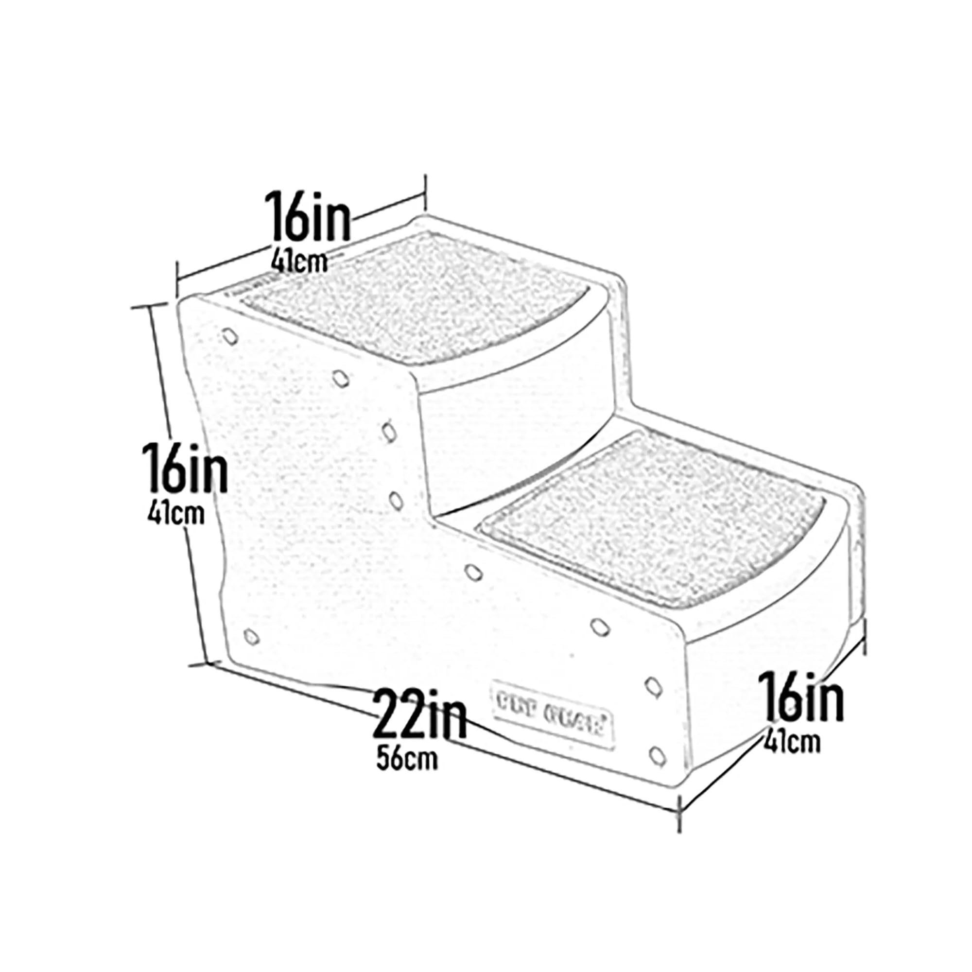 Pet Gear Easy Step II close-up of carpet tread and anti-slip base for secure use.
