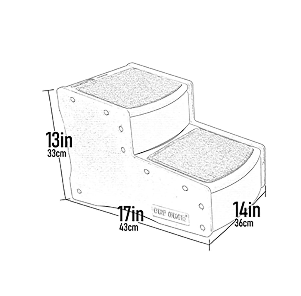 Pet Gear Easy Step II with removable washable carpet tread for secure grip and easy cleaning.