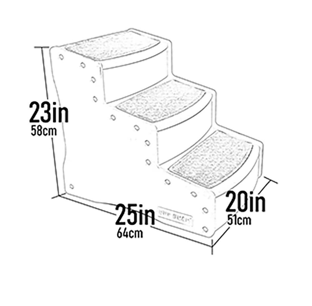 Pet Gear Easy Step III carpet tread removable for easy cleaning and maintenance.
