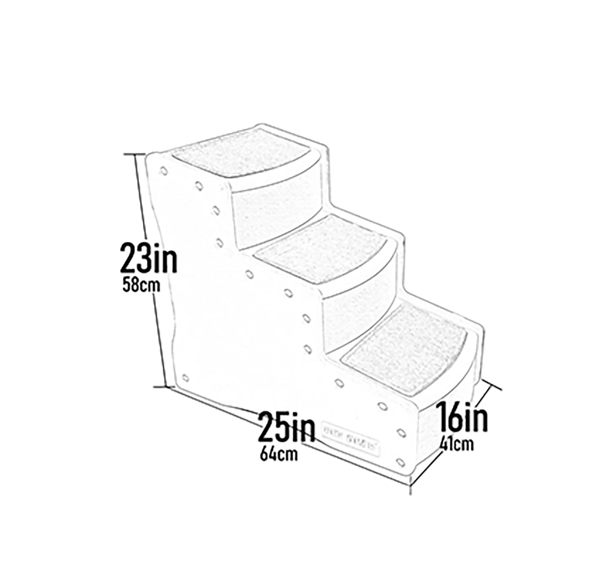 Pet Gear Easy Step III stairs, carpet tread close-up, machine washable for easy cleaning.