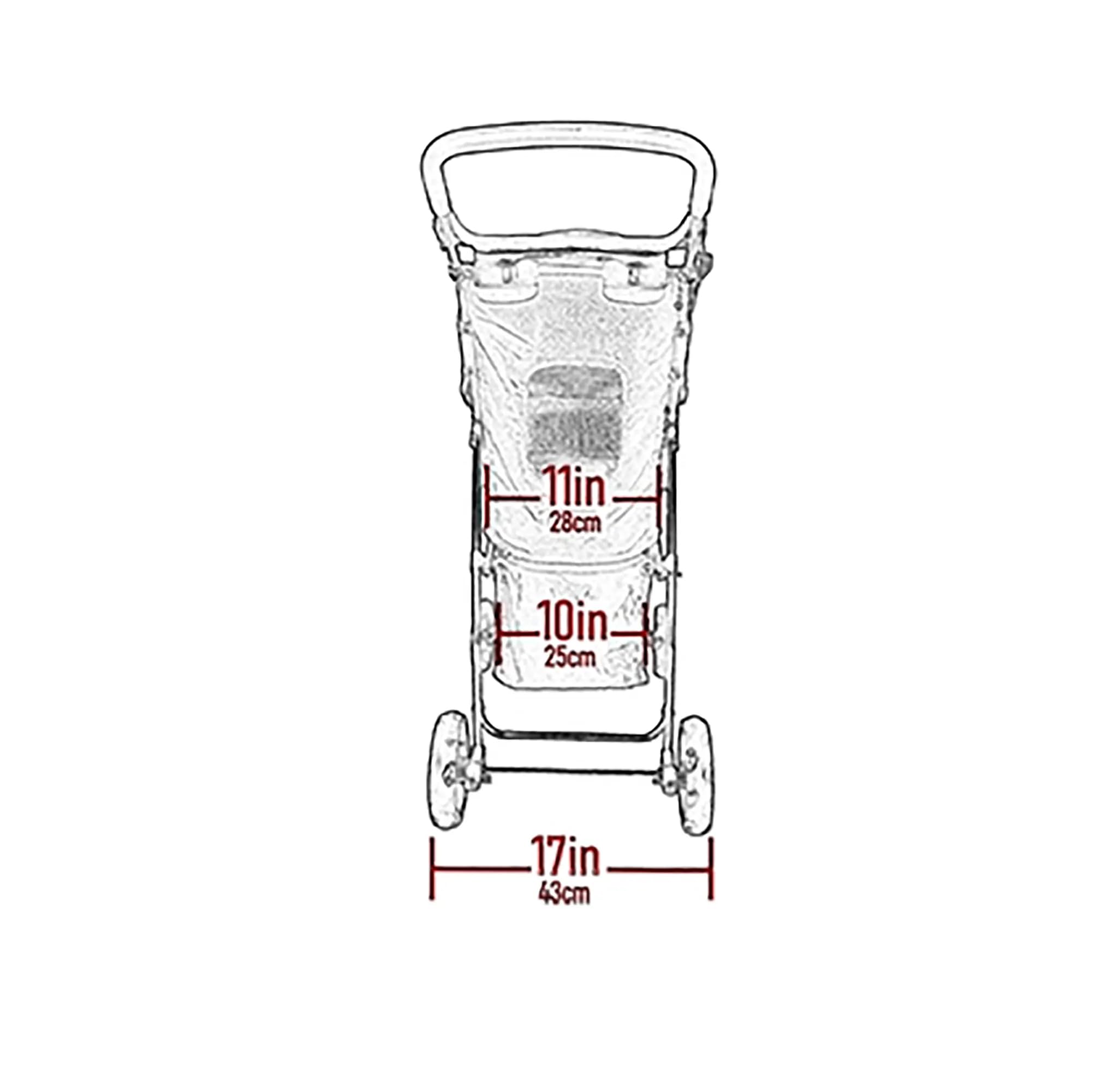 Pet Gear Happy Trails Lite stroller top view illustrating compact fold for storage