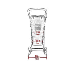 Pet Gear Happy Trails Lite stroller top view illustrating compact fold for storage