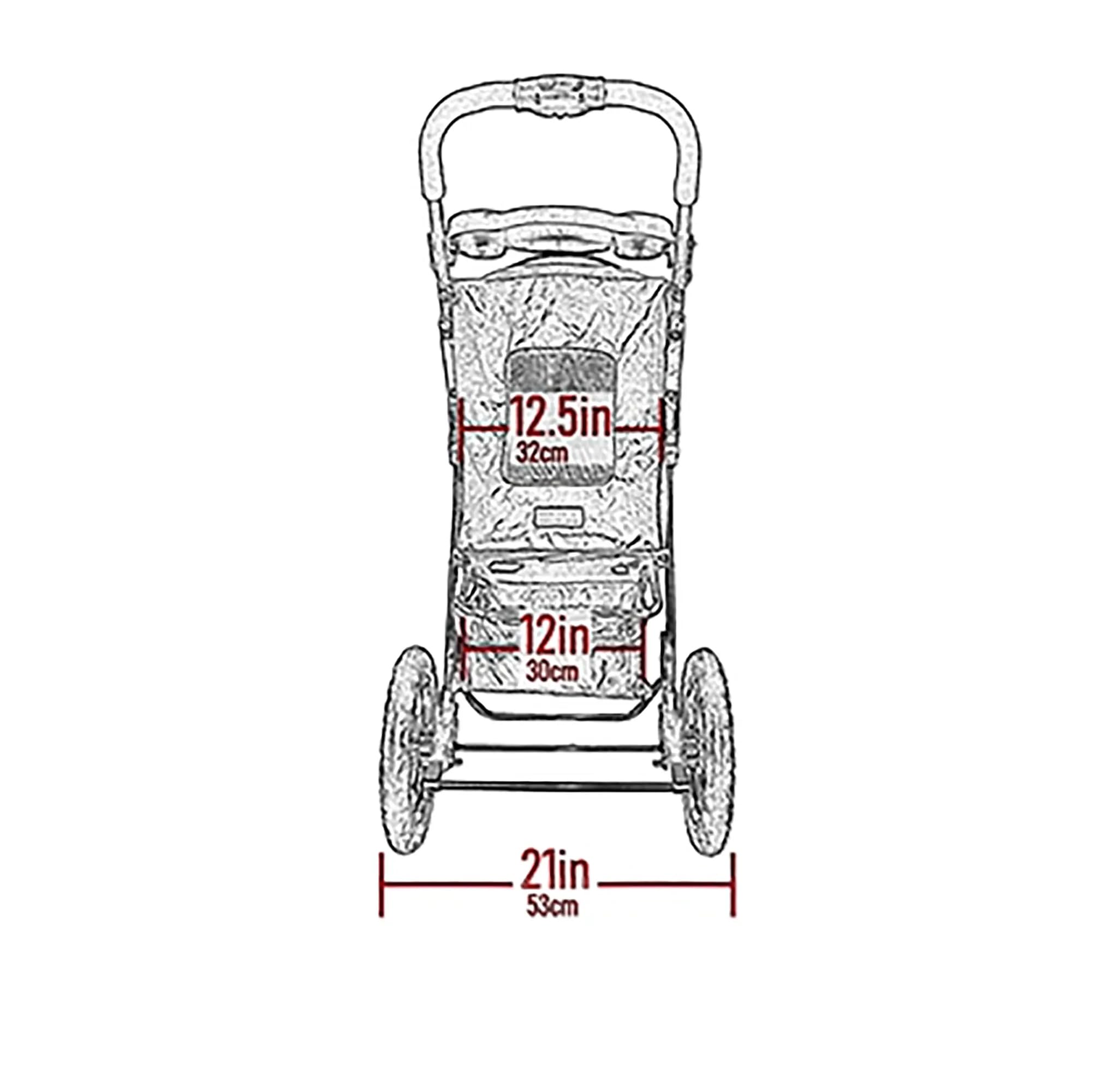 Pet Gear No-Zip Jogger storage basket and cup holder keep essentials close.