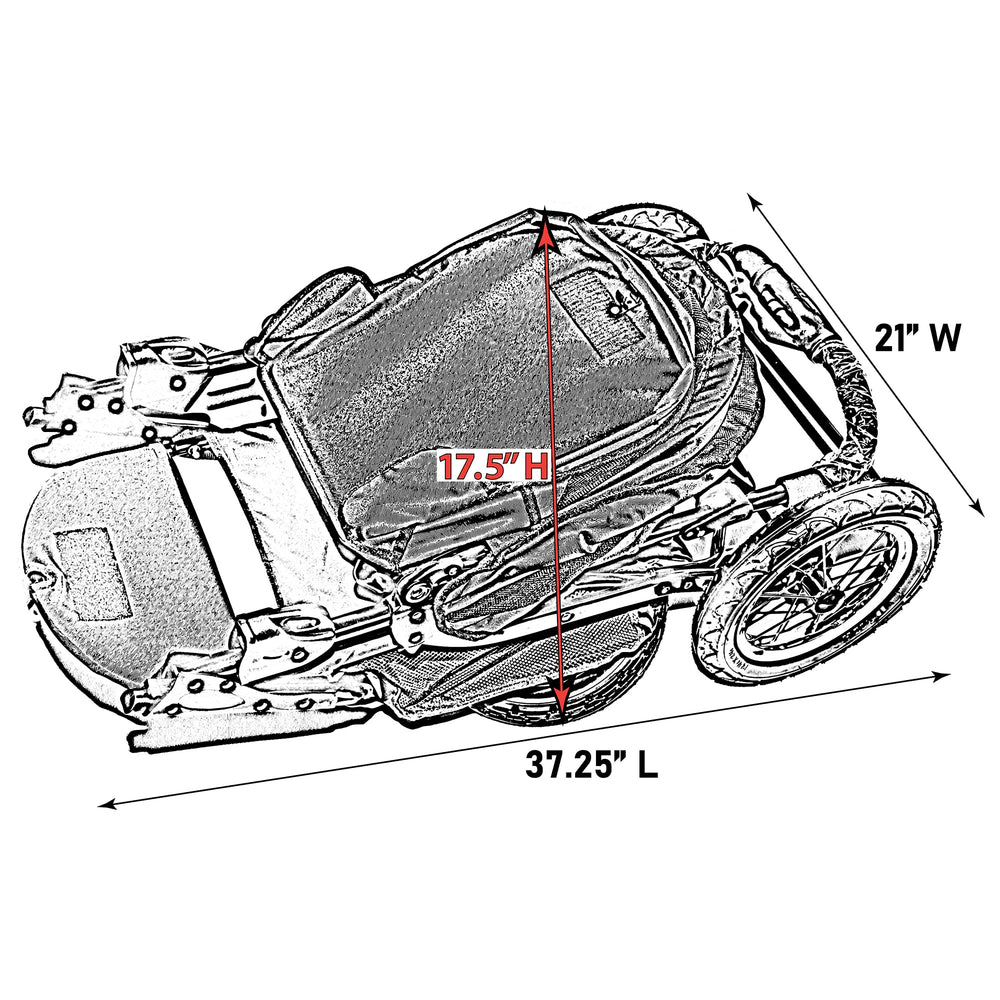 Pet Gear NV stroller 12-inch gel tires deliver smooth rides.