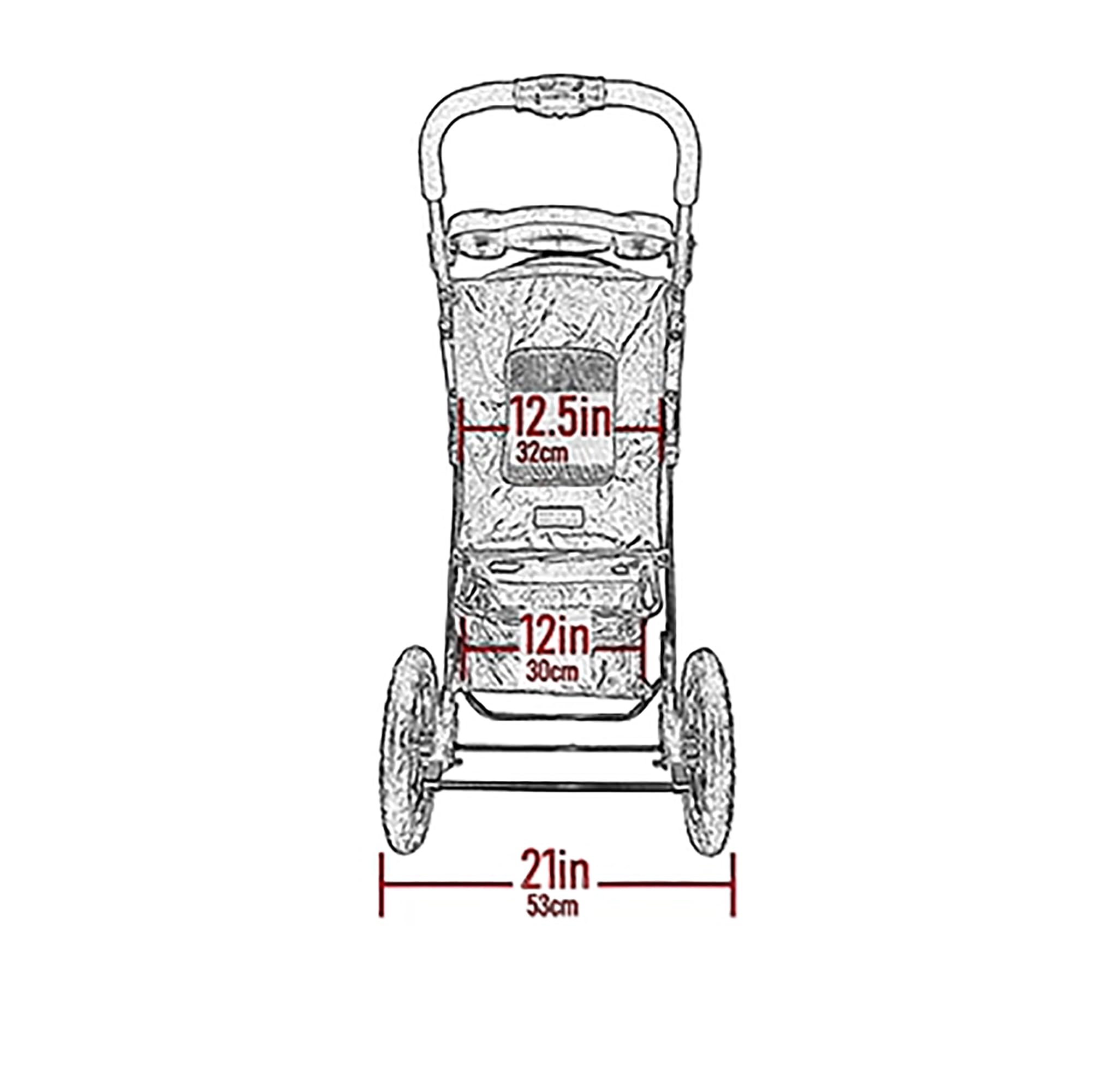 Pet Gear NV stroller panoramic view window helps pets observe surroundings.