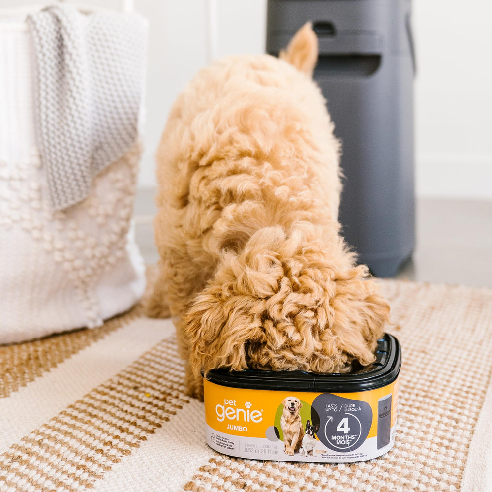 Pet Genie two-cartridge 56 ft total provides up to eight months.