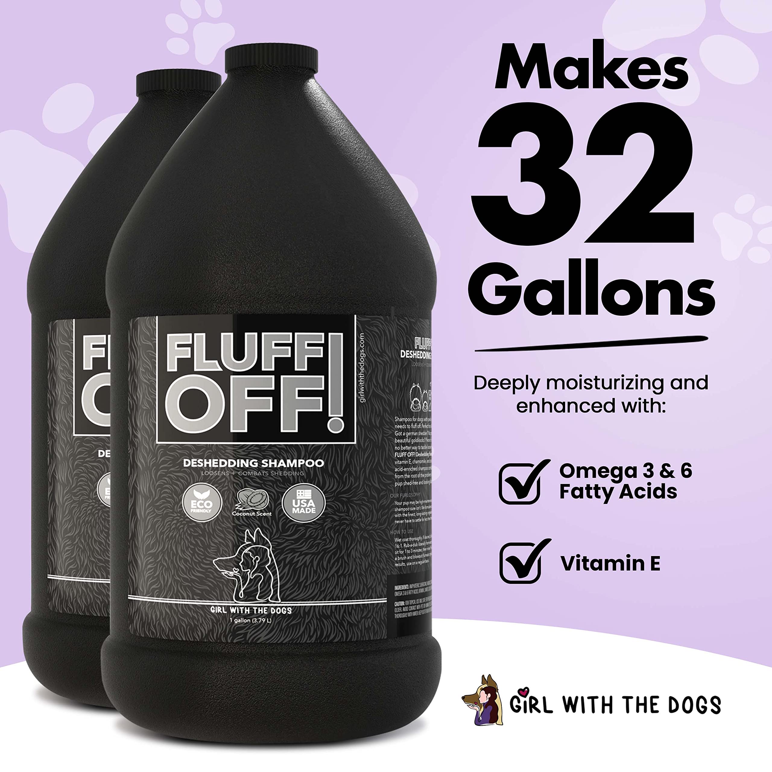 Pet grooming setup features Fluff Off in the bath routine