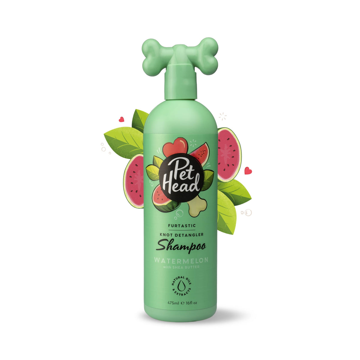 Pet Head Furtastic watermelon shampoo bottle ready for a hydrating dog wash.